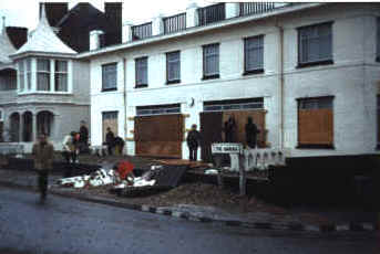 Boarded up after the storm